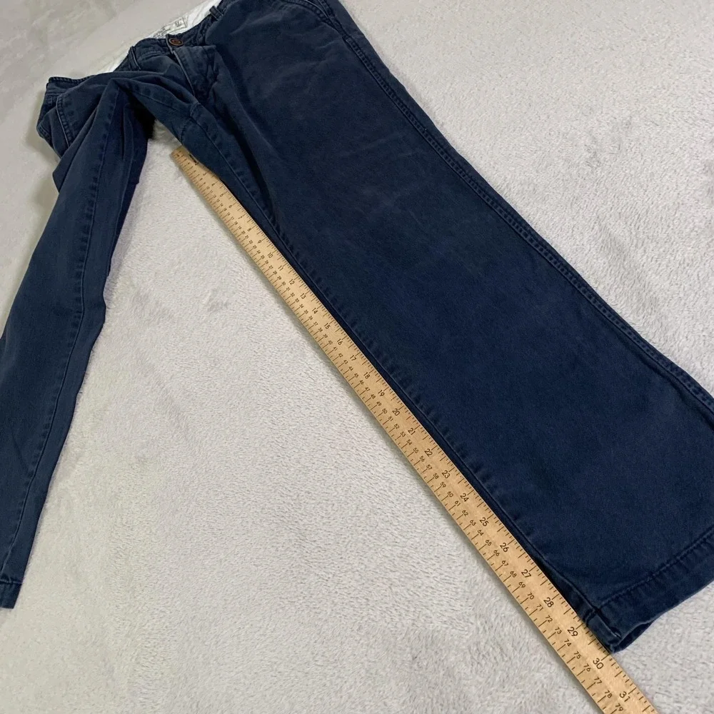 Abercrombie & Fitch Pants Mens 31x30 (Tag 31x32) Blue Chino Cotton Y2K Low Rise